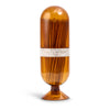 Matches in Glass Bottle Cloche Large - Amber