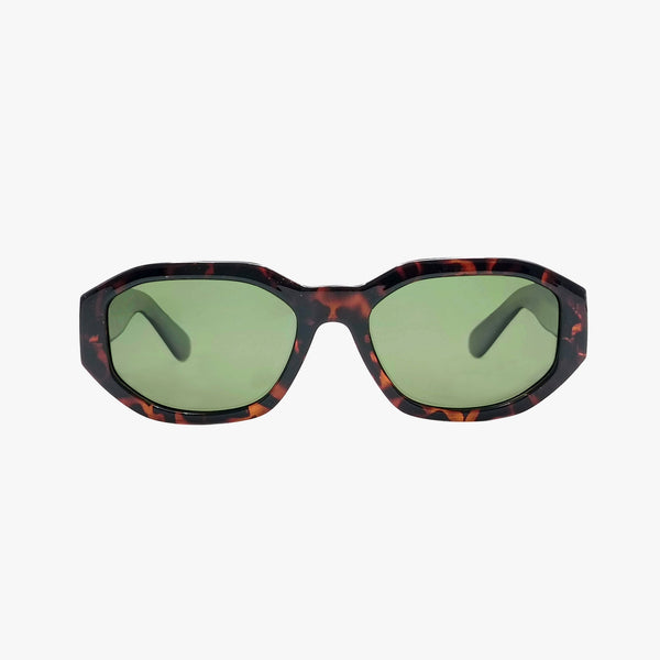 Bea Espresso Polarized Geometric Sunglasses