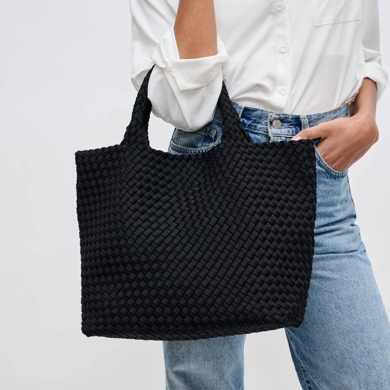 Sky s The Limit Woven Neoprene Tote Salt Grove