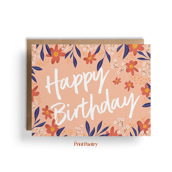 Floral Birthday Greeting Card