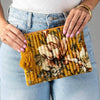 Mustard & Multicolored Floral Pouch