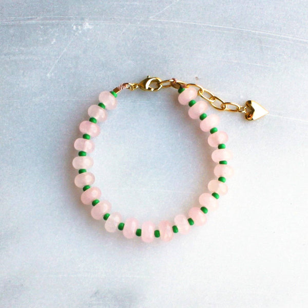 Candy Stone Beaded Bracelet - Pink