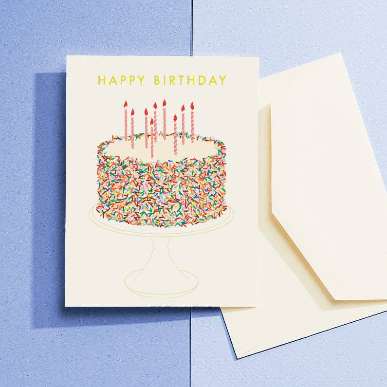 Sprinkle Cake Birthday Card