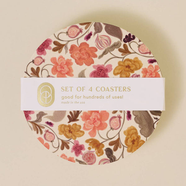 Autumn Florals Coasters - Set of 4