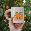 Pink Striped Orange Mug