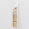 Watercolor Paintbrush Set of Five Wood Brushes