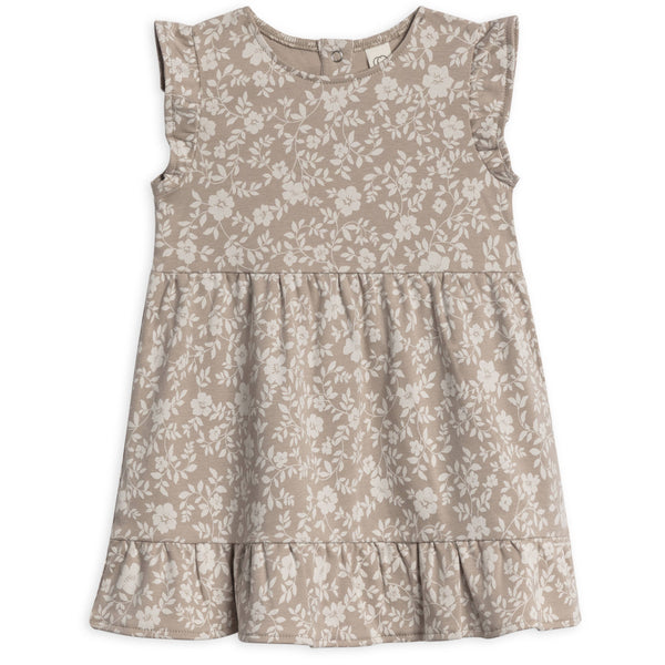 Organic Baby & Kids Tilly Tiered Dress - Nicola Floral/Beige