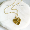 Gold Heart Pendant Necklace - 16 inch