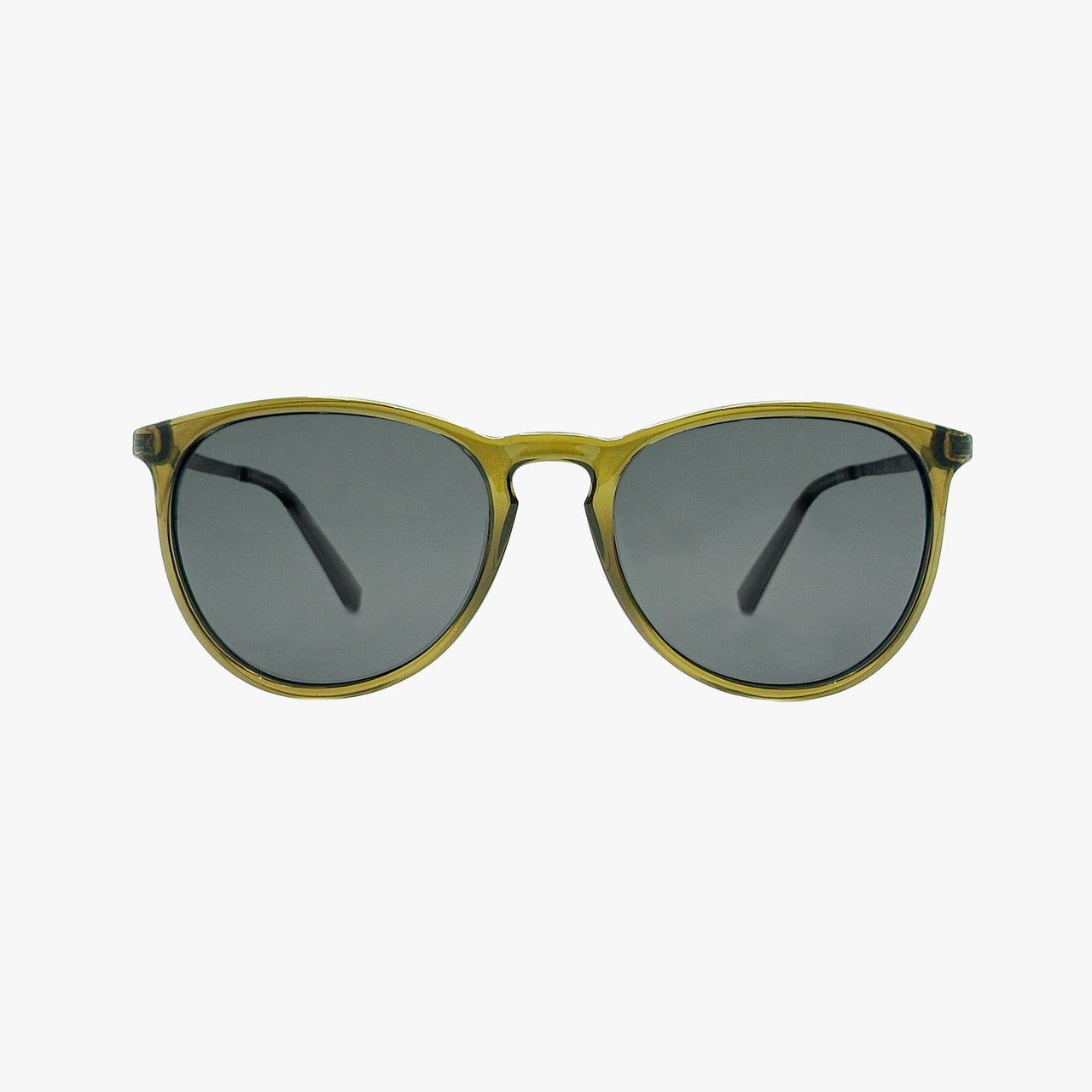 Hale Olive Polarized Round Fashion Sunglasses