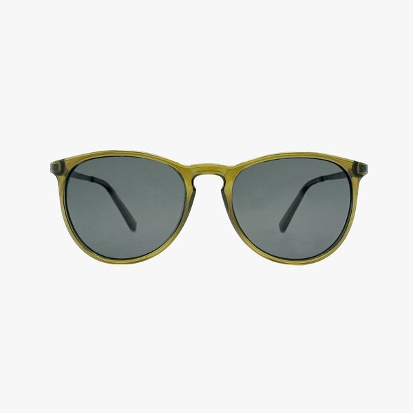 Hale Olive Polarized Round Fashion Sunglasses