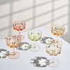 Flower Wave Coupe Cocktail Glass - Bright Colors