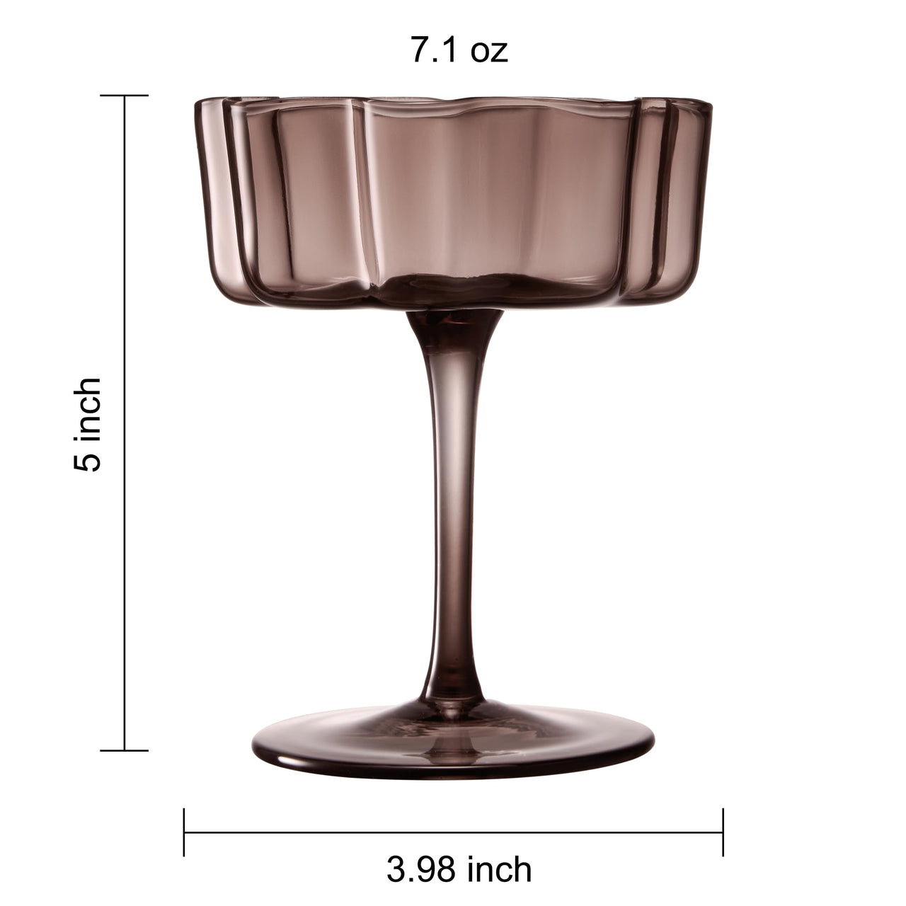 Flower Wave Coupe Cocktail Glass