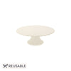 Small Cream Reusable Bamboo Cake Stand