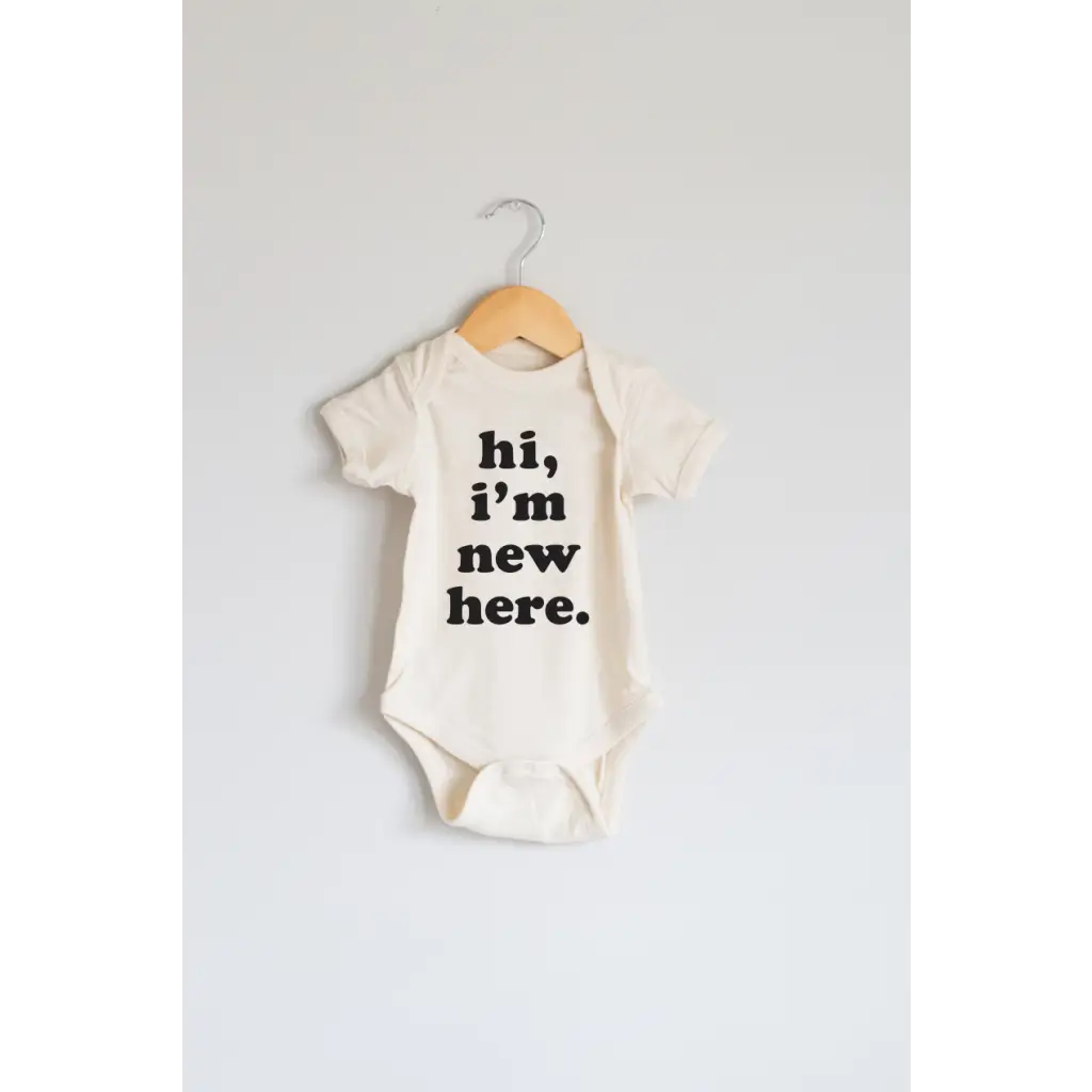 Hi, I'm New Here Organic Bodysuit - Size NB-3m