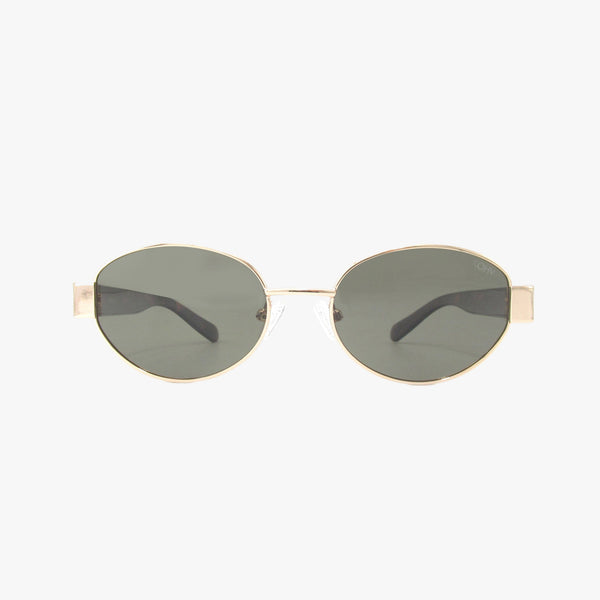 Coco Classic Polarized Oval Metal Sunglasses