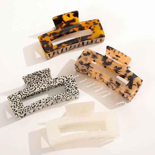 Luna Large Core Classic Rectangle Claw Clip