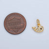 24K Gold Filled Micro Paved CZ Whale Charm | AC-171