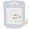 Coastal Lemon 15 oz Soy Candle, Matte Jar