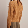 Marled Cable Knit Sweater -  Pumpkin