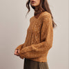 Marled Cable Knit Sweater -  Pumpkin