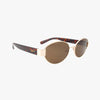 Coco Amber Polarized Oval Metal Fashion Sunglasses