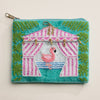 Tropical Flamingo Beaded Clutch