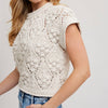 Knit Short Sleeved Pullover - Natural
