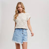 Knit Short Sleeved Pullover - Natural