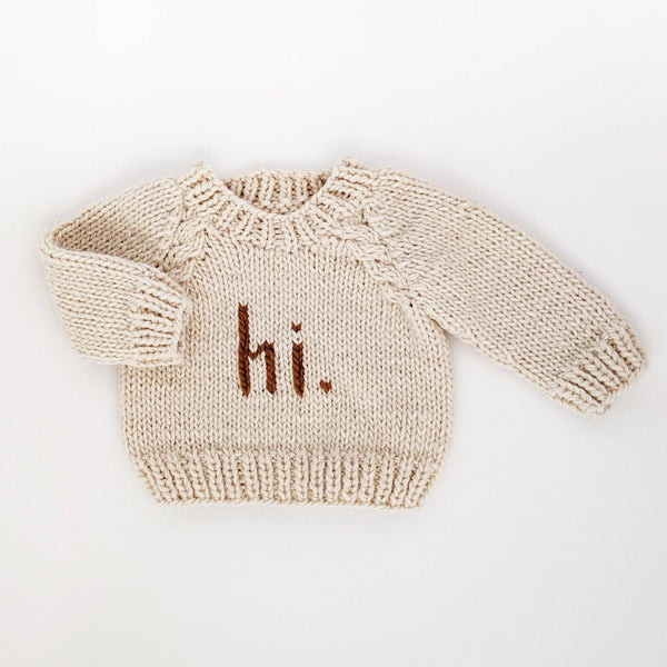Hi. Pecan Crew Neck Sweater - Baby & Toddler