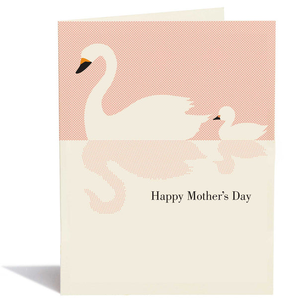 Swimming Swans Mother's Day Card