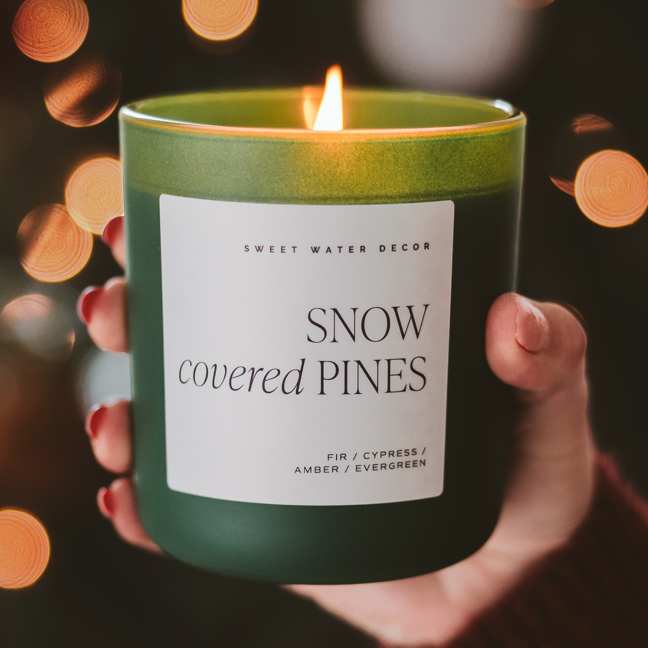 Snow Covered Pines - Matte Jar