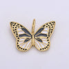 Enamel Monarch Butterfly Gold Filled Butterfly Pendant Dream Animal Lover Necklace Pendant Charm Designer Colorful Jewelry Making, D-630 D-631, D-632: Pink