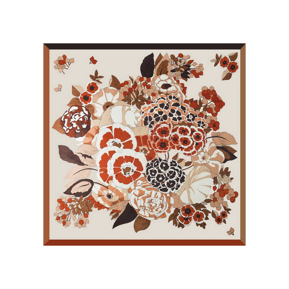 Elegant Floral Satin Scarf