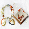 Elegant Floral Satin Scarf