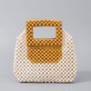 Color Block Handmade Tote Bag - Ivory