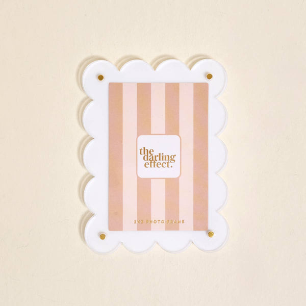 Mini Acrylic Picture Frame Magnet–White