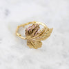 Maple Leaf Napkin Ring 2" - Matte Gold