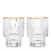 Deco Meridian Gold-Rimmed Crystal Tumbler - Single glass