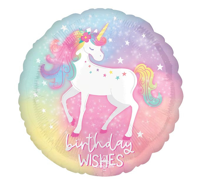 Enchanted Unicorn Foil Birthday Balloon