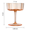 Flower Wave Coupe Cocktail Glass - Bright Colors