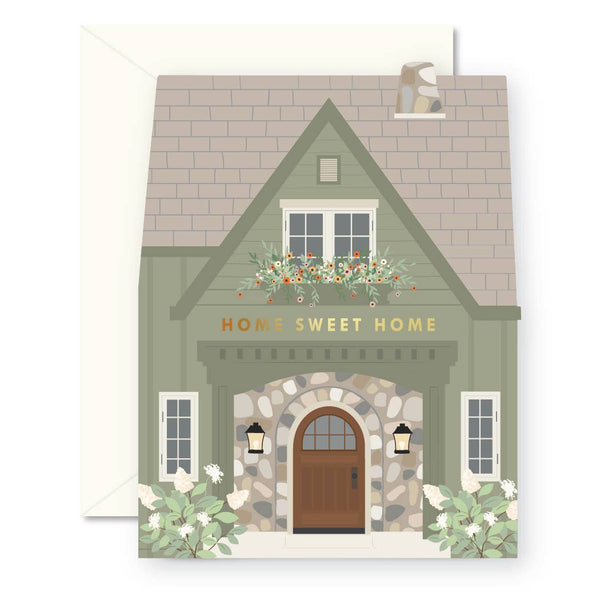 Green Home Sweet Home Greeting Card