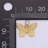 14K Gold Filled Textured Butterfly Mariposa Insect Animal Add-On Charm | AG406