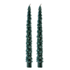 Green Tree Taper Candles - Set of 2