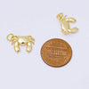 24K Gold Filled Minimalist Crab Crustacean Sea Animal 3D Multidimensional Charm | AF1287