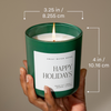 Happy Holidays 15 oz Soy Candle, Matte Jar- Home Decor