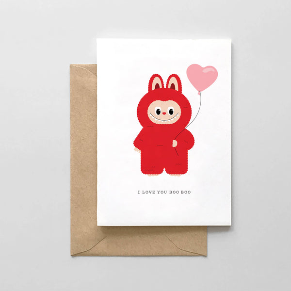 I Love You Boo Boo Valentine's Day Card