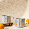 Orange Striped Ceramic Mug