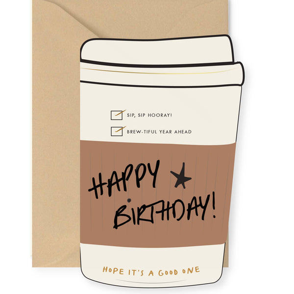 Birthday Coffee Cup Greeting Card