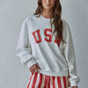Knit Cotton Polyester French Terry Crew USA Pullover