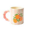 Pink Striped Orange Mug